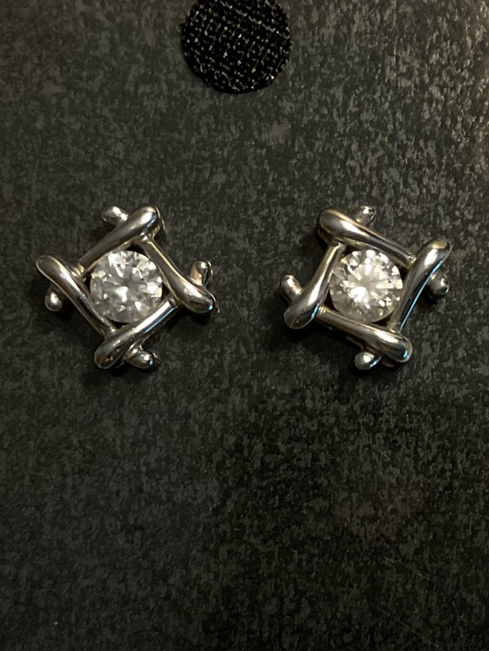 QVC Diamonique® Sterling Silver *Rare* Stud Earrings